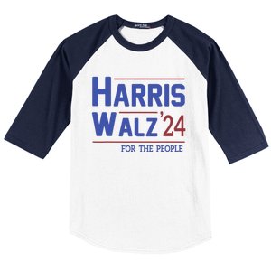 Harris Walz 2024 President American Flag Kamala Harris Waltz Baseball Sleeve Shirt