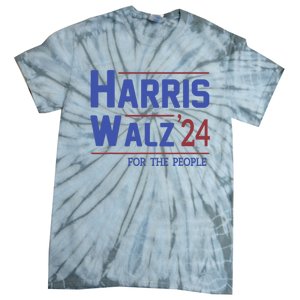 Harris Walz 2024 President American Flag Kamala Harris Waltz Tie-Dye T-Shirt