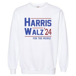 Harris Walz 2024 President American Flag Kamala Harris Waltz Garment-Dyed Sweatshirt