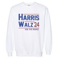 Harris Walz 2024 President American Flag Kamala Harris Waltz Garment-Dyed Sweatshirt