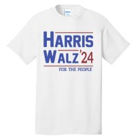 Harris Walz 2024 President American Flag Kamala Harris Waltz Tall T-Shirt