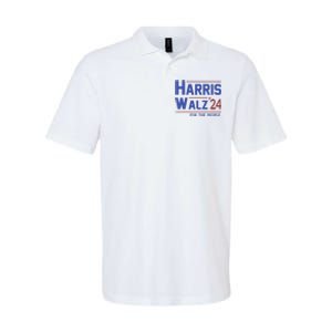 Harris Walz 2024 President American Flag Kamala Harris Waltz Softstyle Adult Sport Polo