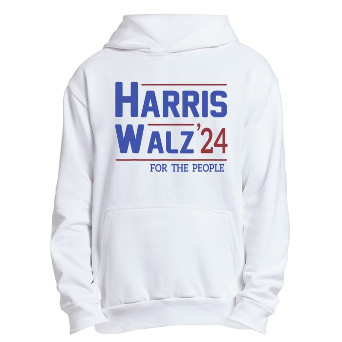 Harris Walz 2024 President American Flag Kamala Harris Waltz Urban Pullover Hoodie