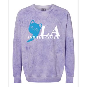 Harris Walz 2024 Comma La And The Coach Gift Colorblast Crewneck Sweatshirt