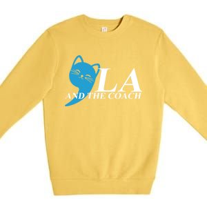 Harris Walz 2024 Comma La And The Coach Gift Premium Crewneck Sweatshirt