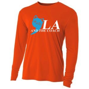 Harris Walz 2024 Comma La And The Coach Gift Cooling Performance Long Sleeve Crew