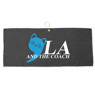 Harris Walz 2024 Comma La And The Coach Gift Large Microfiber Waffle Golf Towel