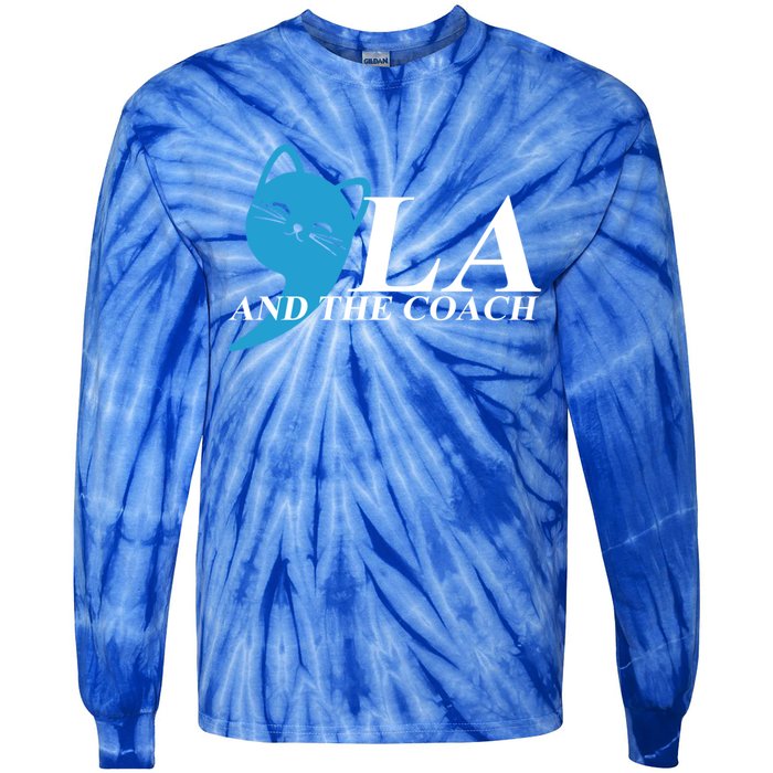 Harris Walz 2024 Comma La And The Coach Gift Tie-Dye Long Sleeve Shirt