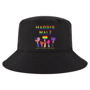 Harris Waltz 2024 Unity Over Division Kamala Harris Tim Walz Cool Comfort Performance Bucket Hat