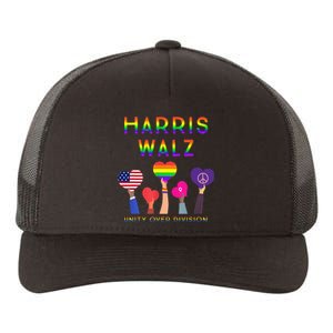 Harris Waltz 2024 Unity Over Division Kamala Harris Tim Walz Yupoong Adult 5-Panel Trucker Hat