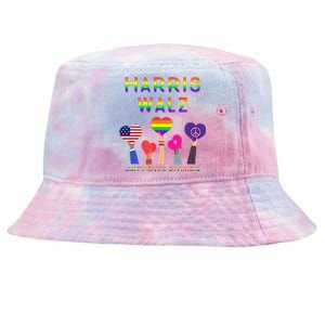 Harris Waltz 2024 Unity Over Division Kamala Harris Tim Walz Tie-Dyed Bucket Hat