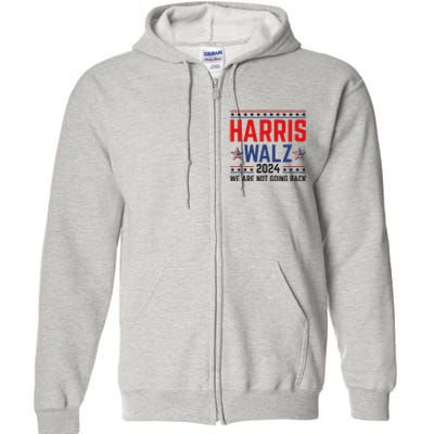 Harris Waltz 2024 Kamala Tim Election Campaign Art Full Zip Hoodie