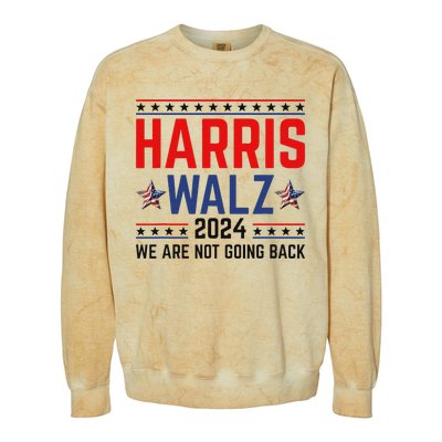 Harris Waltz 2024 Kamala Tim Election Campaign Art Colorblast Crewneck Sweatshirt