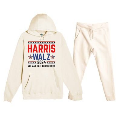 Harris Waltz 2024 Kamala Tim Election Campaign Art Premium Hooded Sweatsuit Set