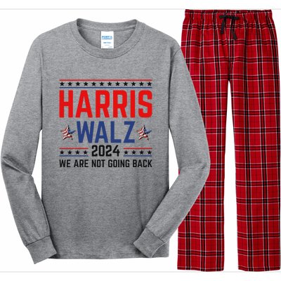 Harris Waltz 2024 Kamala Tim Election Campaign Art Long Sleeve Pajama Set