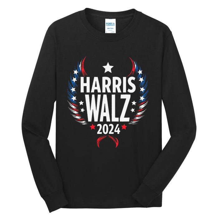 Harris Walz 2024 Kamala Harris Tom Walz Usa Tall Long Sleeve T-Shirt