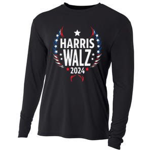 Harris Walz 2024 Kamala Harris Tom Walz Usa Cooling Performance Long Sleeve Crew