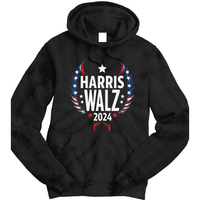 Harris Walz 2024 Kamala Harris Tom Walz Usa Tie Dye Hoodie