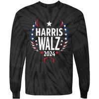 Harris Walz 2024 Kamala Harris Tom Walz Usa Tie-Dye Long Sleeve Shirt