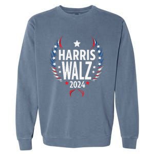 Harris Walz 2024 Kamala Harris Tom Walz Usa Garment-Dyed Sweatshirt