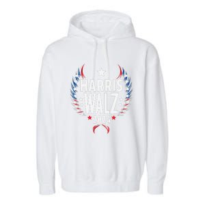 Harris Walz 2024 Kamala Harris Tom Walz Usa Garment-Dyed Fleece Hoodie