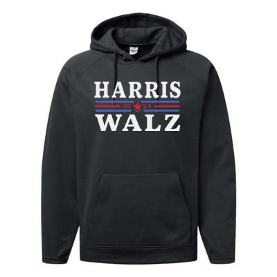 Harris Waltz 2024 Election Kamala Harris Tim Waltz 2024 Gift Performance Fleece Hoodie