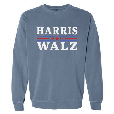 Harris Waltz 2024 Election Kamala Harris Tim Waltz 2024 Gift Garment-Dyed Sweatshirt