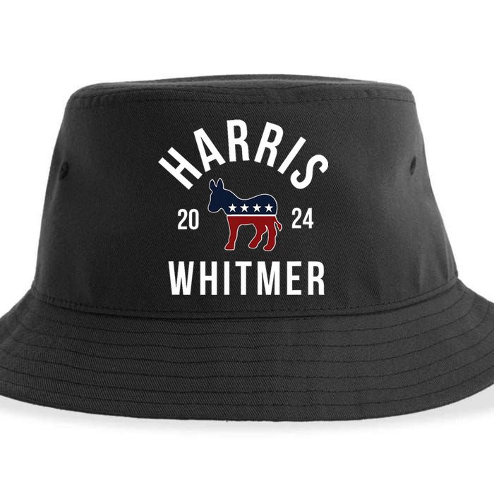 Harris Whitmer 2024 Vote Kamala Harris Gretchen Whitmer 24 Sustainable Bucket Hat