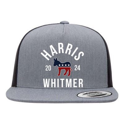 Harris Whitmer 2024 Vote Kamala Harris Gretchen Whitmer 24 Flat Bill Trucker Hat