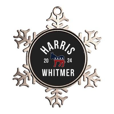 Harris Whitmer 2024 Vote Kamala Harris Gretchen Whitmer 24 Metallic Star Ornament