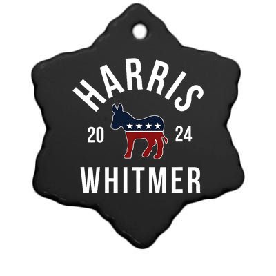 Harris Whitmer 2024 Vote Kamala Harris Gretchen Whitmer 24 Ceramic Star Ornament