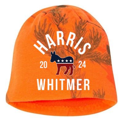 Harris Whitmer 2024 Vote Kamala Harris Gretchen Whitmer 24 Kati - Camo Knit Beanie