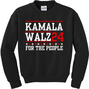 Harris Walz 2024 For The People Kids Sweatshirt