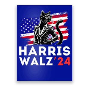 Harris Walz 2024 Coool Cat Election Kamala Harris Tim Waltz Gift Poster