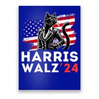 Harris Walz 2024 Coool Cat Election Kamala Harris Tim Waltz Gift Poster