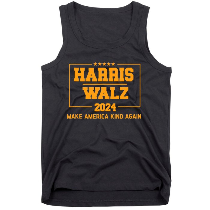 Harris Walz 2024 Make America Kind Again Harris Waltz Quote Tank Top