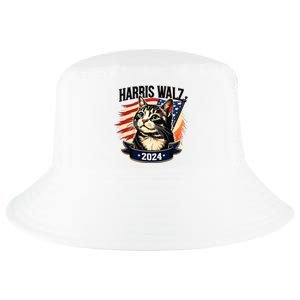 Harris Walz 2024 Funny Cat Kamala Harris Tim Walz Waltz Cool Comfort Performance Bucket Hat