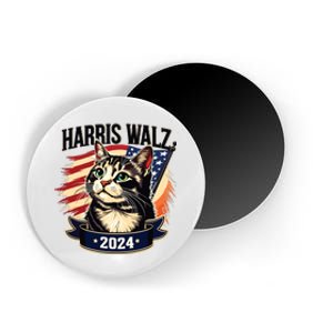 Harris Walz 2024 Funny Cat Kamala Harris Tim Walz Waltz Magnet