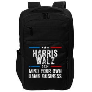 Harris Walz 2024 Mind Your Own Damn Business Impact Tech Backpack