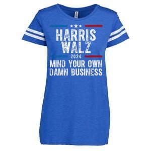 Harris Walz 2024 Mind Your Own Damn Business Enza Ladies Jersey Football T-Shirt