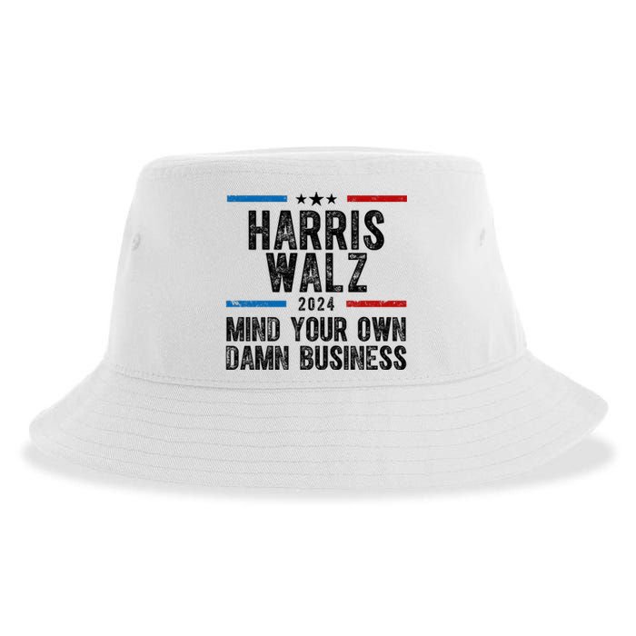 Harris Walz 2024 Mind Your Own Damn Business Sustainable Bucket Hat