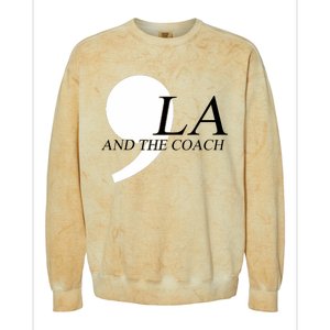 Harris Walz 2024 Comma La And The Coach Colorblast Crewneck Sweatshirt