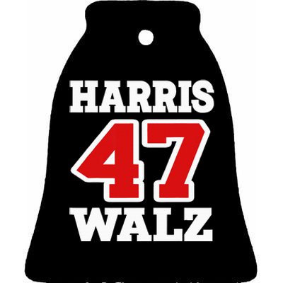 Harris Walz 2024 Election Kamala Harris Tim Walz 2024 Ceramic Bell Ornament