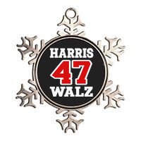 Harris Walz 2024 Election Kamala Harris Tim Walz 2024 Metallic Star Ornament