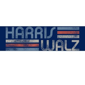 Harris Walz 2024 Retro Faded Stripes Harris Waltz 2024 Bumper Sticker