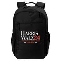 Harris Walz 2024 WeRe Not Going Back Myodb Daily Commute Backpack