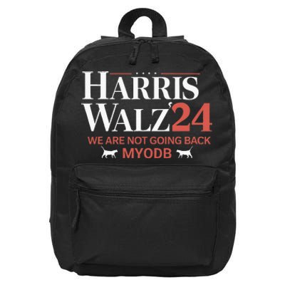 Harris Walz 2024 WeRe Not Going Back Myodb 16 in Basic Backpack