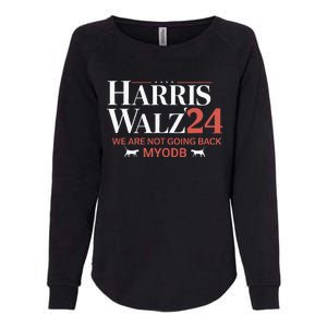 Harris Walz 2024 WeRe Not Going Back Myodb Womens California Wash Sweatshirt