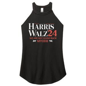 Harris Walz 2024 WeRe Not Going Back Myodb Women's Perfect Tri Rocker Tank