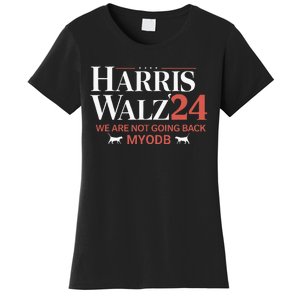 Harris Walz 2024 WeRe Not Going Back Myodb Women's T-Shirt